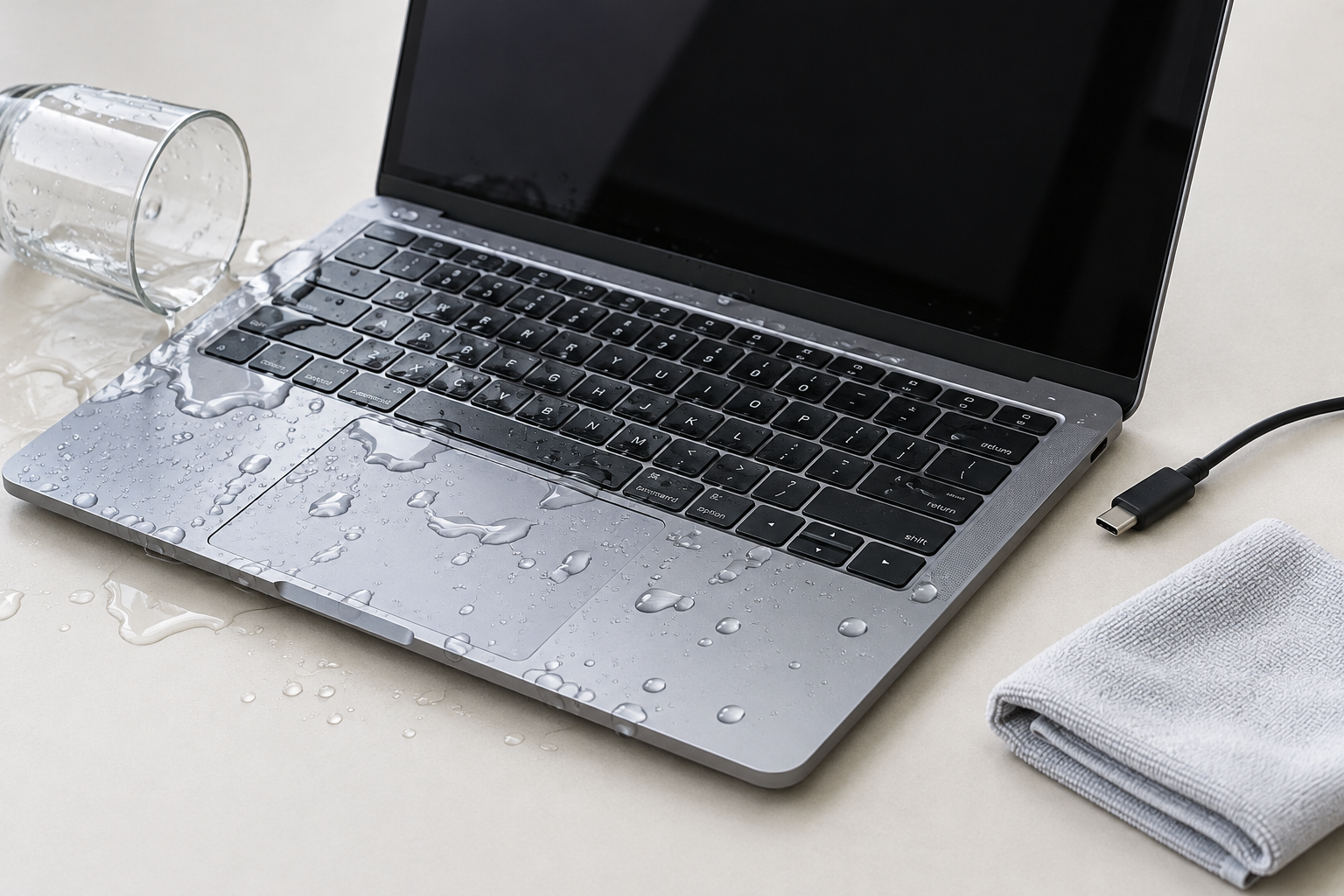 Laptopra ömlött a folyadék – mit tegyek azonnal, és mikor kapcsolhatom be?