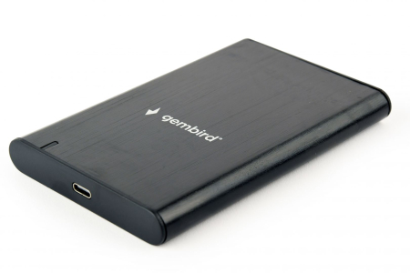 Gembird E2-U3S-6 USB3.1 Enclosure Aluminium with USB Type-C Black - EE2-U3S-6