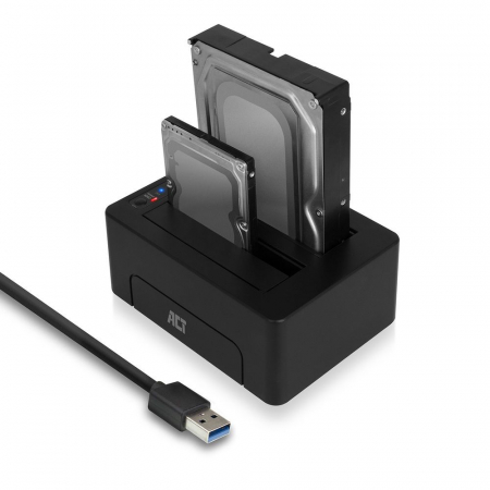 ACT AC1504 2,5" and 3,5" SATA dual hard drive docking station, USB 3.2 Gen1 - AC1504