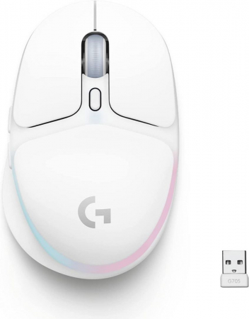 Logitech G705 Wireless RGB Gaming Mouse White - 910-006367