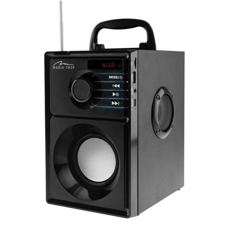 Media-Tech MT3179 Boombox Silver Bluetooth Speaker Black - MT3179