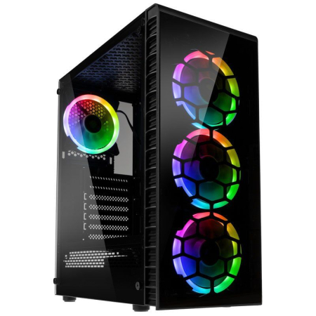 Kolink Observatory Lite RGB Tempered Glass Black - OBSERVATORY LITE RGB