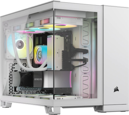 Corsair iCUE LINK 2500X RGB Micro ATX Dual Chamber Tempered Glass White - CC-9011268-WW