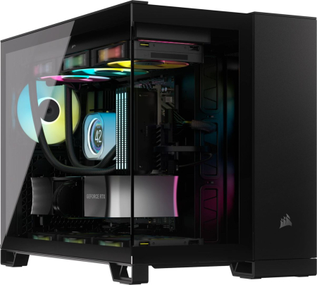 Corsair iCUE LINK 2500X RGB Micro ATX Dual Chamber Tempered Glass Black - CC-9011267-WW