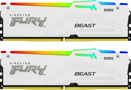 Kingston 32GB DDR5 6000MHz Kit(2x16GB) Fury Beast White - KF560C30BWEAK2-32