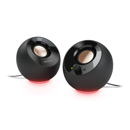 Creative Pebble SE 2.0 USB-C Powered PC Speakers with RGB Lighting Black - 51MF1725AA000