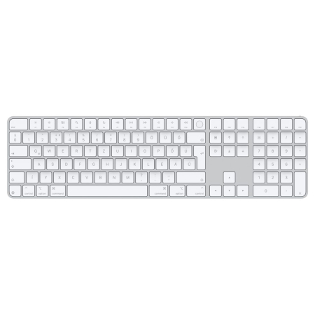 Apple Magic Keyboard (2024) Touch ID and Numeric Keypad Bluetooth Keyboard White HU - MXK73MG/A
