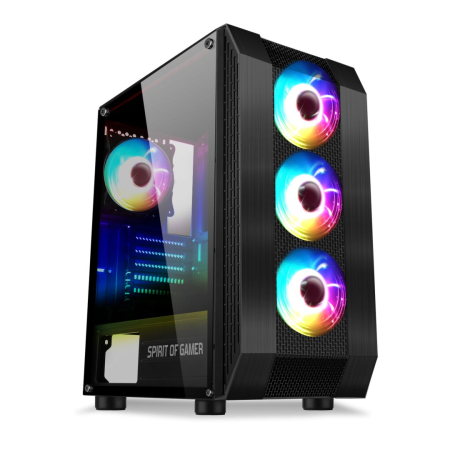 Spirit Of Gamer Rogue 6 Tempered Glass Black - 8003RA
