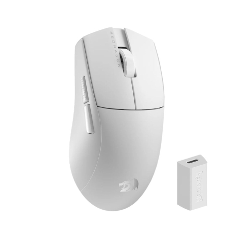 Redragon M916 PRO 4K Wireless Bluetooth Gaming Mouse White - M916W-PRO-4K