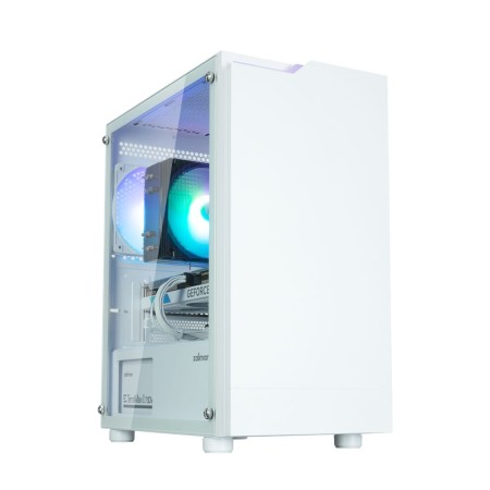 Zalman T4 Plus RGB Tempered Glass White - T4 PLUS WHITE