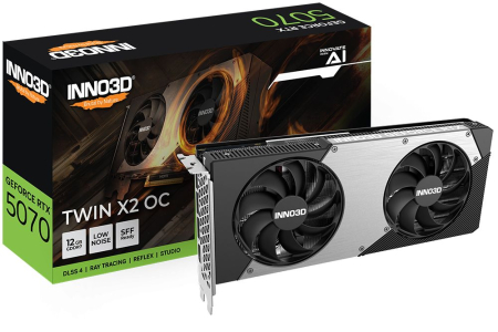 Inno3D GeForce RTX5070 12GB GDDR7 Twin X2 OC - N50702-12D7X-195064N