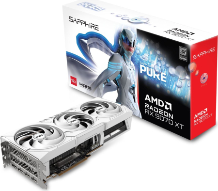 Sapphire Radeon RX9070 XT 16GB DDR6 Pure White - 11348-02-20G
