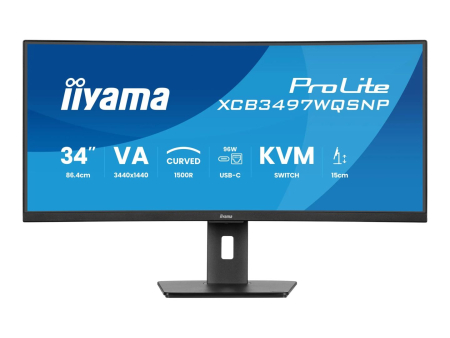 iiyama 34" ProLite XCB3497WQSNP-B1 LED Curved - XCB3497WQSNP-B1