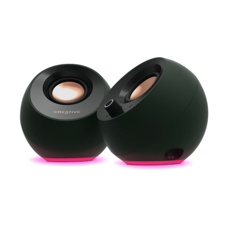 Creative Pebble Pro Minimalistic 2.0 USB-C Speakers with Bluetooth RGB Black - 51MF1710AA000