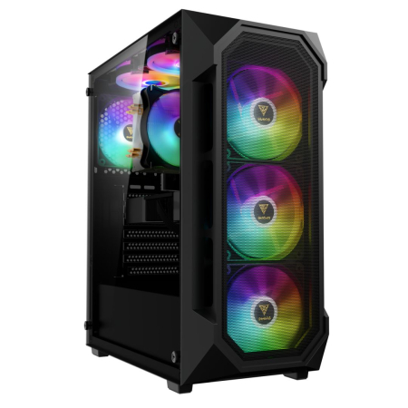Gamdias Aura GC1 Elite ARGB Tempered Glass Black - 16333-12654-40000-G