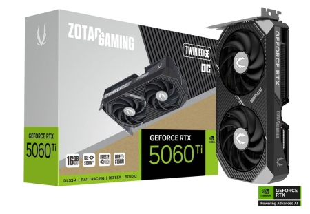 Zotac GeForce RTX5060 Ti 16GB DDR7 Twin Edge OC - ZT-B50620H-10M