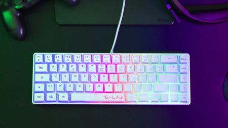 The G-Lab Keyz Hydrogen Keyboard White HU - KEYZ-HYDROGEN-W/HU