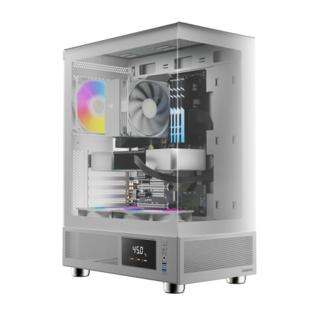 Gamdias Atlas E1 ARGB Tempered Glass White - 16332-924B3-30000-G
