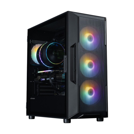 Zalman I3 Neo V2 Tempered Glass Black - I3 NEO V2 BLACK