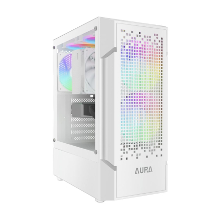 Gamdias Aura GC7 ARGB Tempered Glass White - 16333-442F3-30000-G