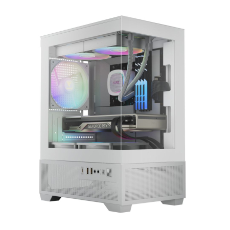 Gamdias Aura GC9M ELITE ARGB Tempered Glass White - 16334-02F23-10000-G