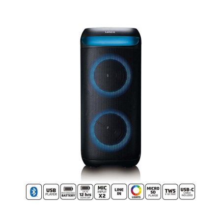 Lenco PA-210BK Bluetooth Speaker Black - PA-210BK