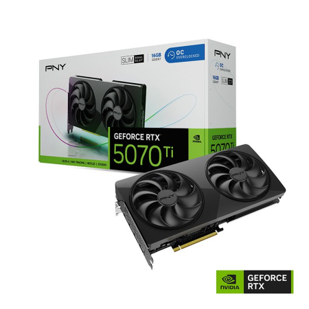 PNY GeForce RTX5070TI 16GB DDR7 Slim OC Dual Fan - VCG5070T16DFSXPB1-O
