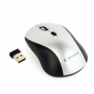 Gembird MUSW-4B-02-BS Wireless optical mouse Black/Silver - MUSW-4B-02-BS