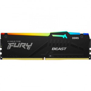 Kingston 8GB DDR5 5200MHz Fury Beast RGB Black - KF552C40BBA-8